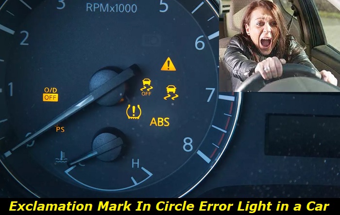 excalamation mark in circle error light in car
